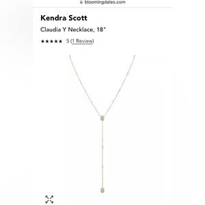 NWT Kendra Scott “Claudia” Drop Necklace